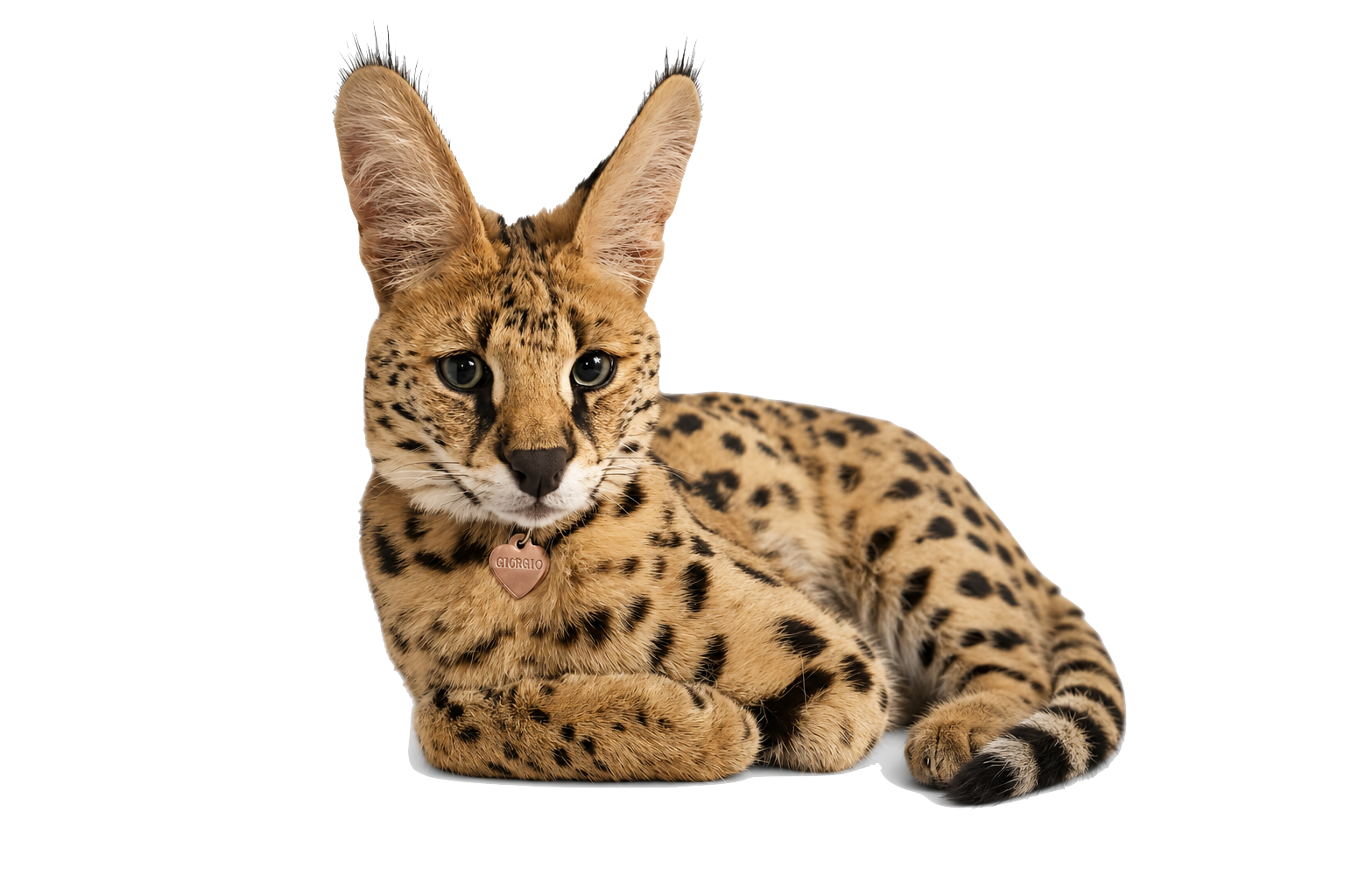 Serval Giorgo freigestellt ohne Hintergrund